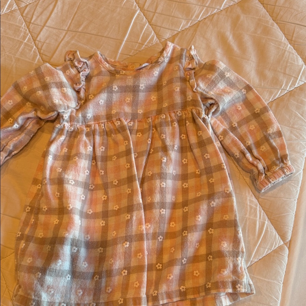 Plaid Long Sleeve Kids Top